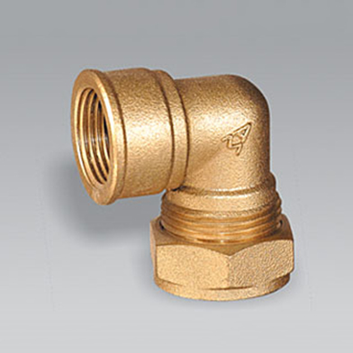 LK-624 黃銅90°內螺紋卡套彎頭